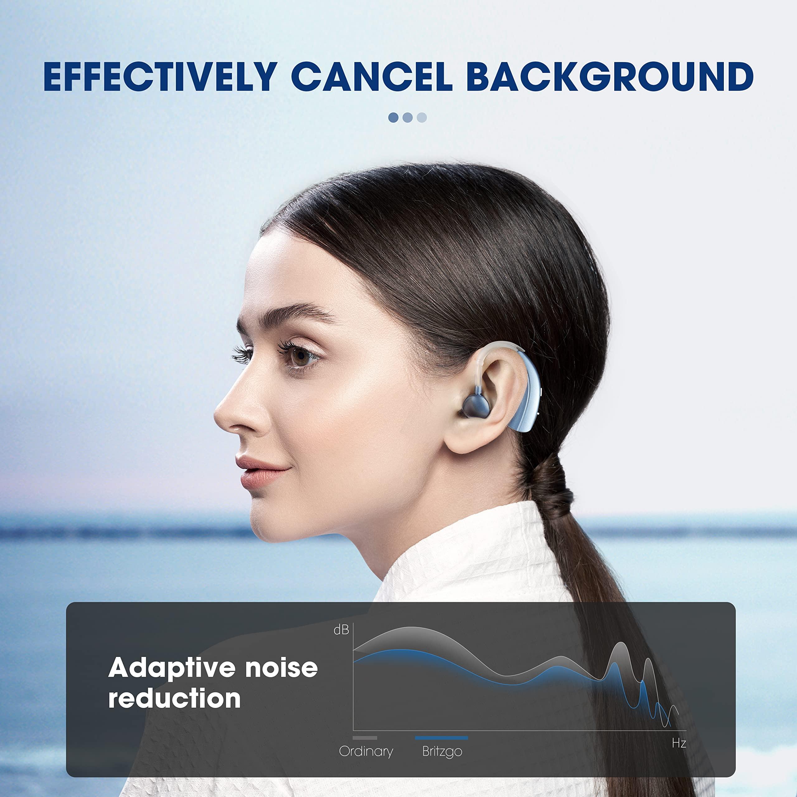 Britzgo Britzgo Digital Hearing Aids Amplifier Rechargeable with adjustable mode Doctor and Audiologist Designed (Blue)