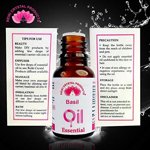 Reiki Crystal Products Reiki Crystal Products Basil Essential Oil - 15 ml, Aroma Therapy