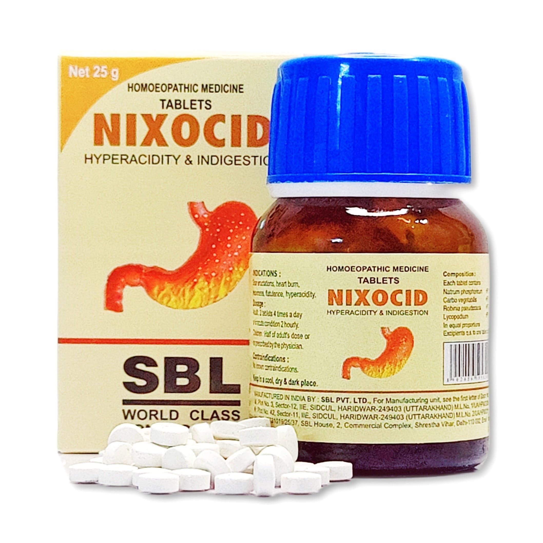 HOMEOLAV Nixocid tablets sbl homeopathy || pack of 2 (25gx2)