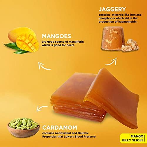 SITARA FOODS Sitara Foods mango candy bar jelly slices Aam papad mamidi thandra summer special 250 Grams pack