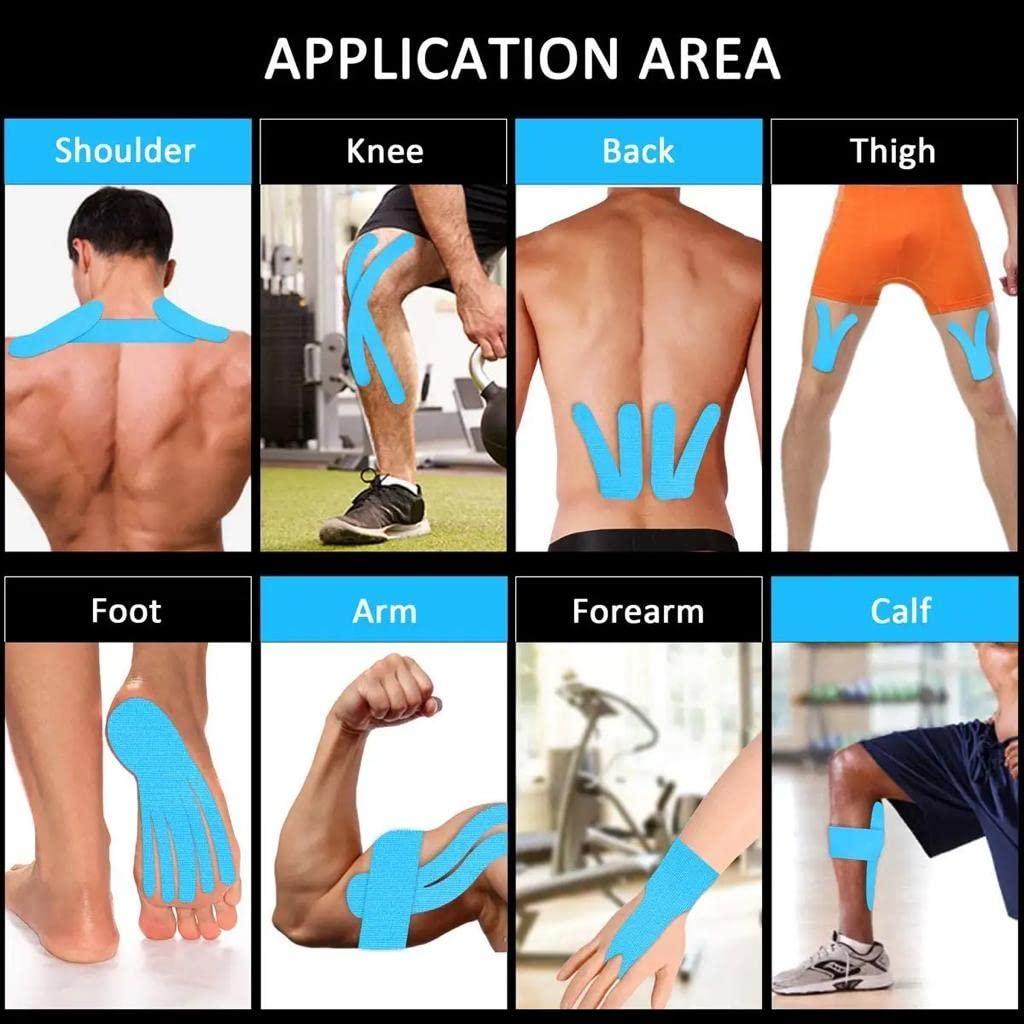 NIVKART NIVKART K Tape - Latex-Free Kinesiology Tape for Physiotherapy, Breathable Athletic Sports Tape for Injury Relief, Joint Support, Muscle Recovery (5m x 5cm) - Pack of 1