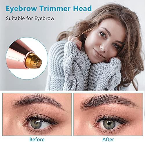 Cleanfly Cleanfly Facial Hair Remover Women, Rechargeable 2-1 Eyebrow Trimmer Razor Portable Painless Electric Lady Shaver For Body Face Beard Eyebrows Ear Nose Lips Chin Female Hair Removal