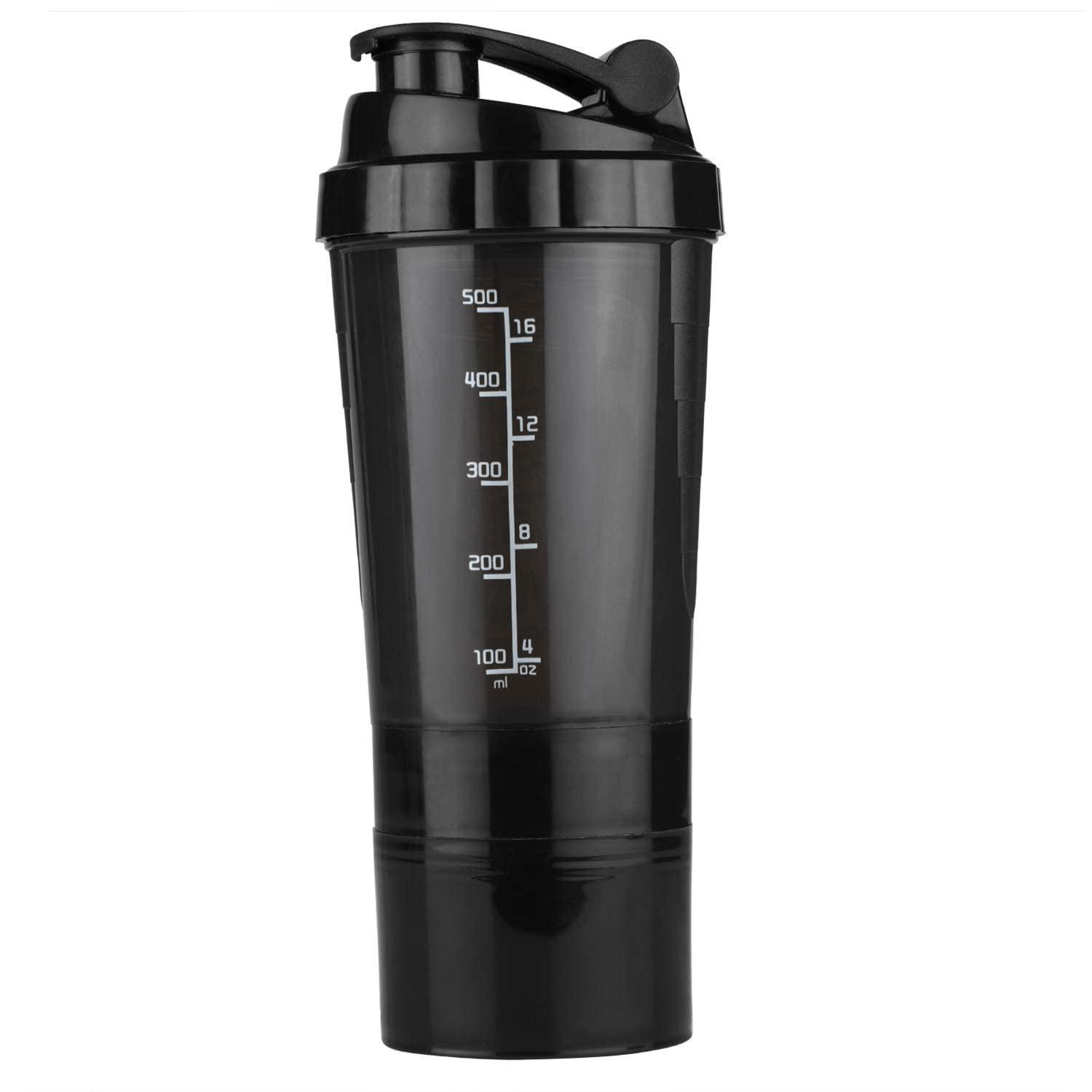 COOL INDIANS COOL INDIANS Gym Shaker Bottle For Protein Shake Gym Bottle Sipper Bottle For Men Women 500 ml Shaker Bottle For Gym (Black)