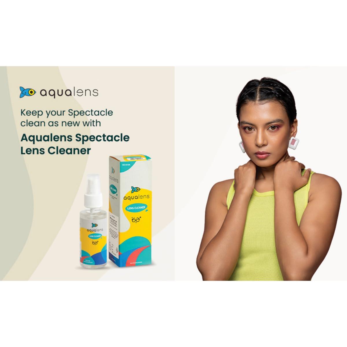 AQUALENS CONTACT LENSES Aqualens Spectacle Lens cleaner 100ml for Specs + Digital lens Cleaner for Laptop/Screen 100ml