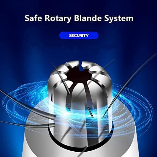 Renesmee RENESMEE Ear and Nose Hair Trimmer Clipper - Painless Eyebrow Facial Hair Trimmer for Men Women, Battery-Operated and Waterproof Cutter Easy Cleaning (White)