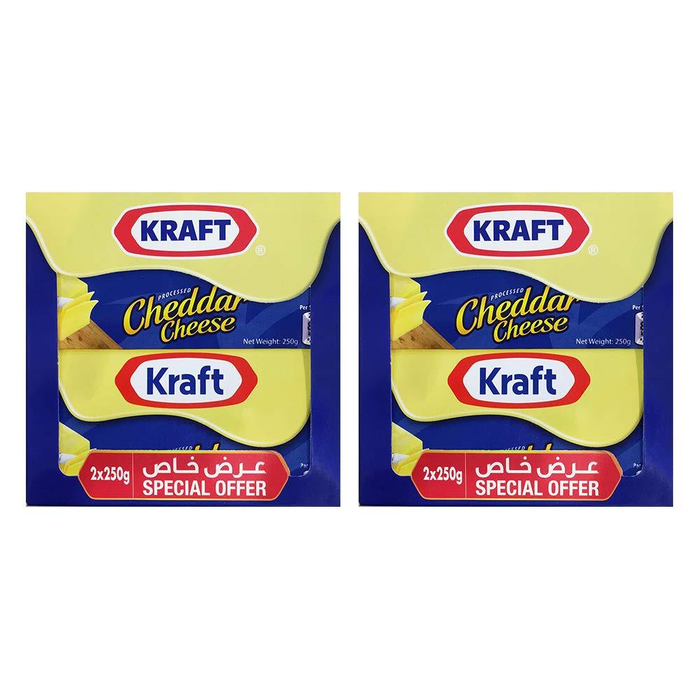 Kraft Kraft Processed Cheddar Cheese, 4 x 250 g