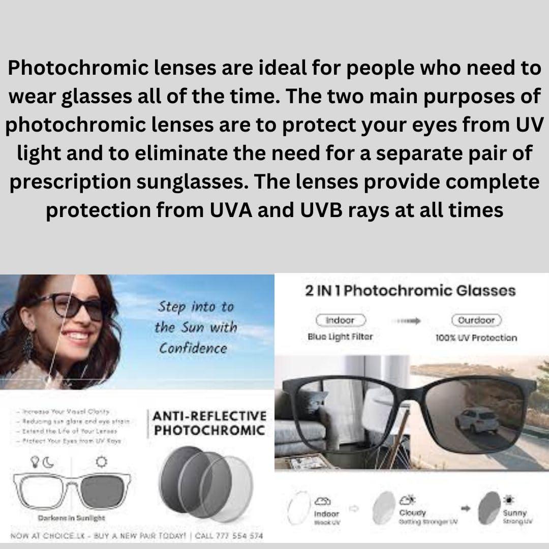 Redex Redex Aviator Photochromic Rimless Zero Power Blue-Cut Computer Glass Anti glare Block Harmful Rays Eye wear Spectacle Eye Frame (GOLD)