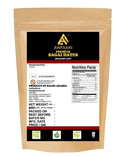 AWFAAKI Awfaaki Sagai Dates | Sugai Dates | Saudi Arabia (500 Gm)