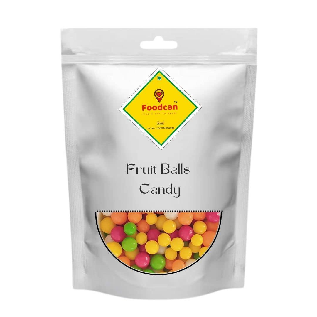 FOODCAN Foodcan Fruit Balls Candy (Multi Color & Fruity Flavor), 400 Gram