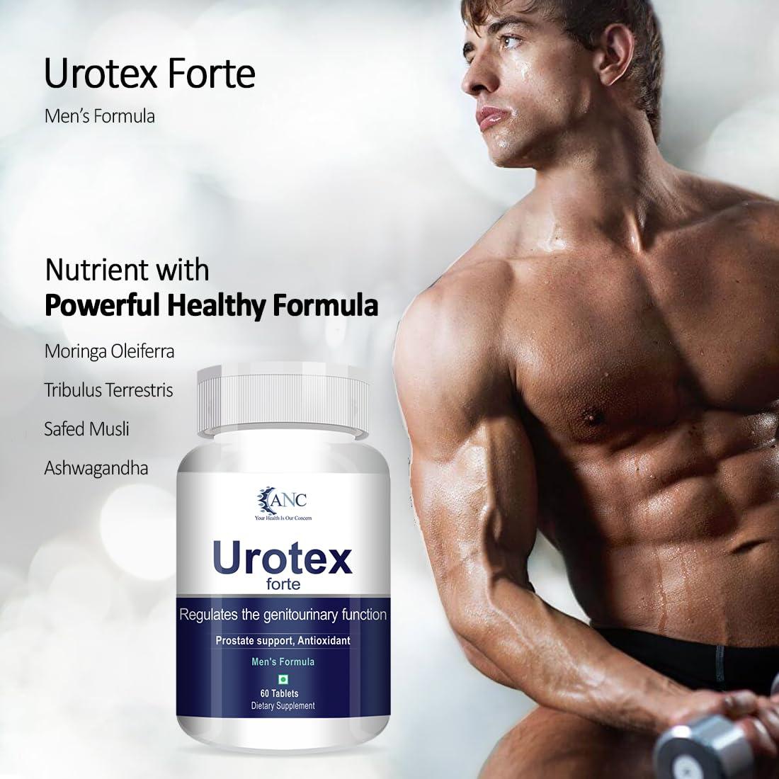 ANC Urotex Forte T-Booster Dietary Supplements 60 Veg Tablet-Helps in Muscle Growth, Enhance Immunity, Boost Energy Levels-Pack Of 2