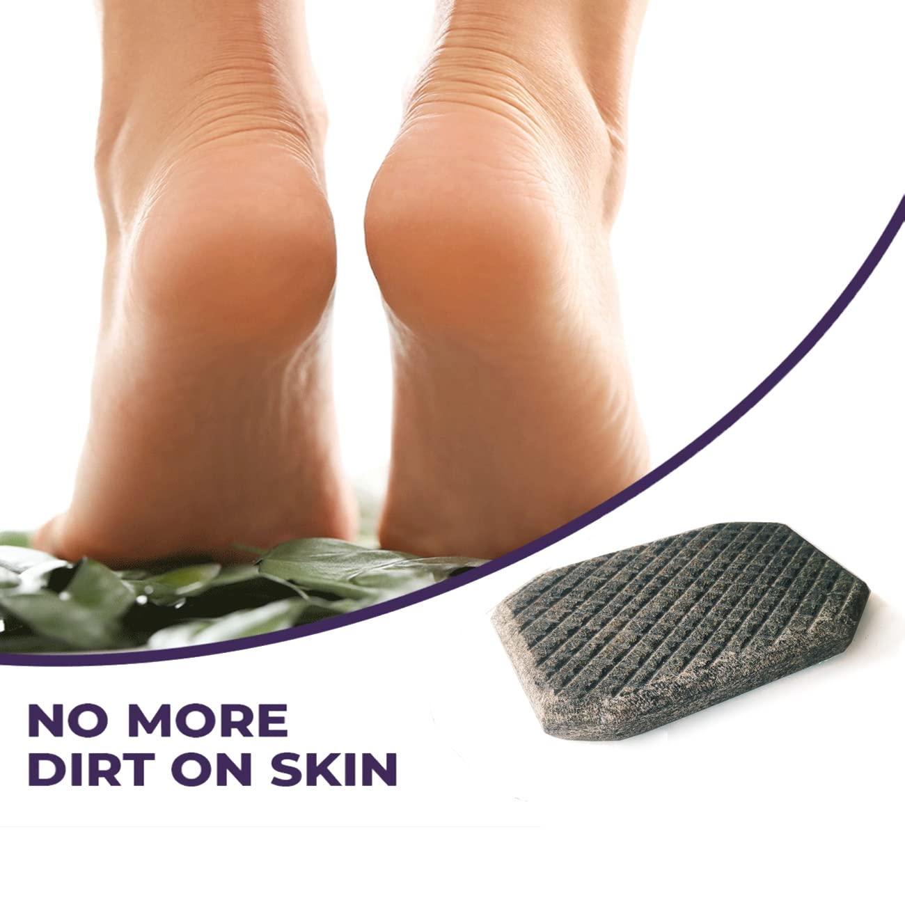 Flamingo Designs Natural Black stone scrubber for Feet Foot Pedicure care both Men and Women