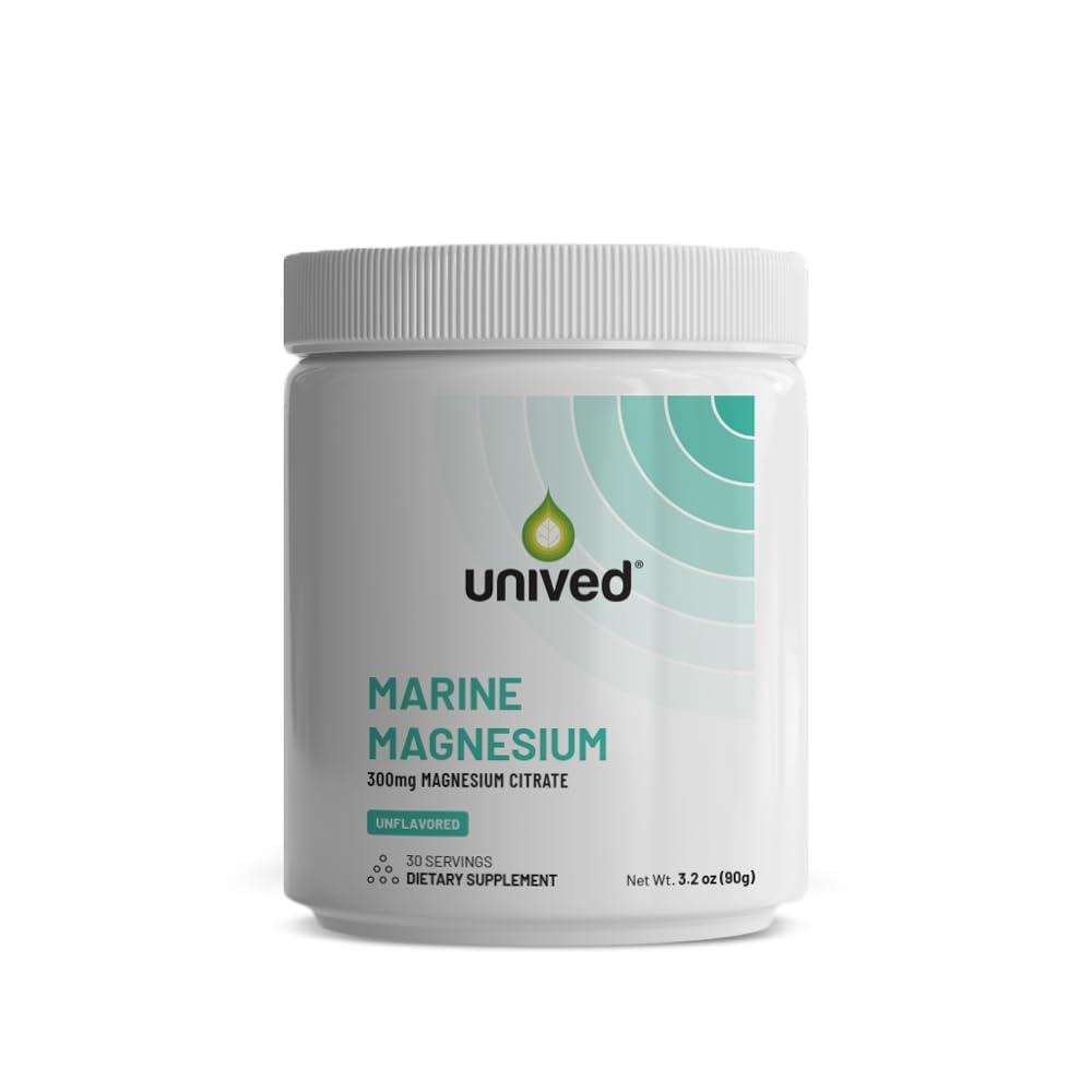 Unived Unived Marine Magnesium, Paste Aquamin Magnesium Citrate 300Mg From Sea Water, Nerve Function, Muscle Health, Sleep And Recovery Support, 30 Servings