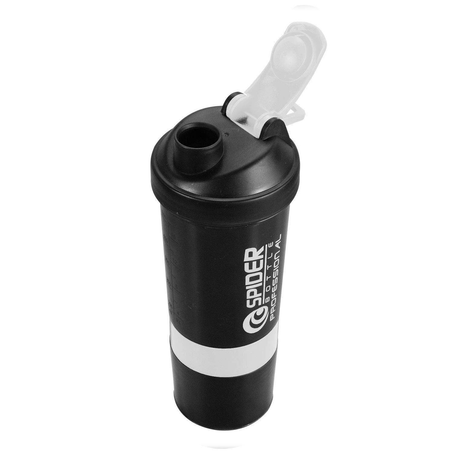 COOL INDIANS Shaker Bottle Protein Gym Shaker Bottle |Leak-Proof Shaker Blender with 2 Extra Compartment, for Protein, PRE Workout| Sipper Bottle| Shaker Bottle | BPA Free|Multicolor |White|Pack of 2