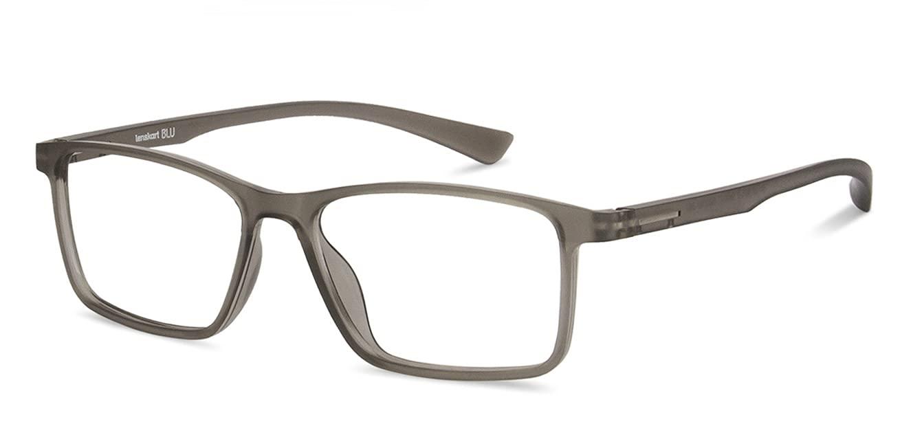 LENSKART BLU LENSKART BLU | Zero Power Blue Cut Computer Glasses | Gaming Glasses | Anti Glare, Lightweight & Blocks Harmful Rays | UV Protection Specs | Men & Women | Medium | LB E13738