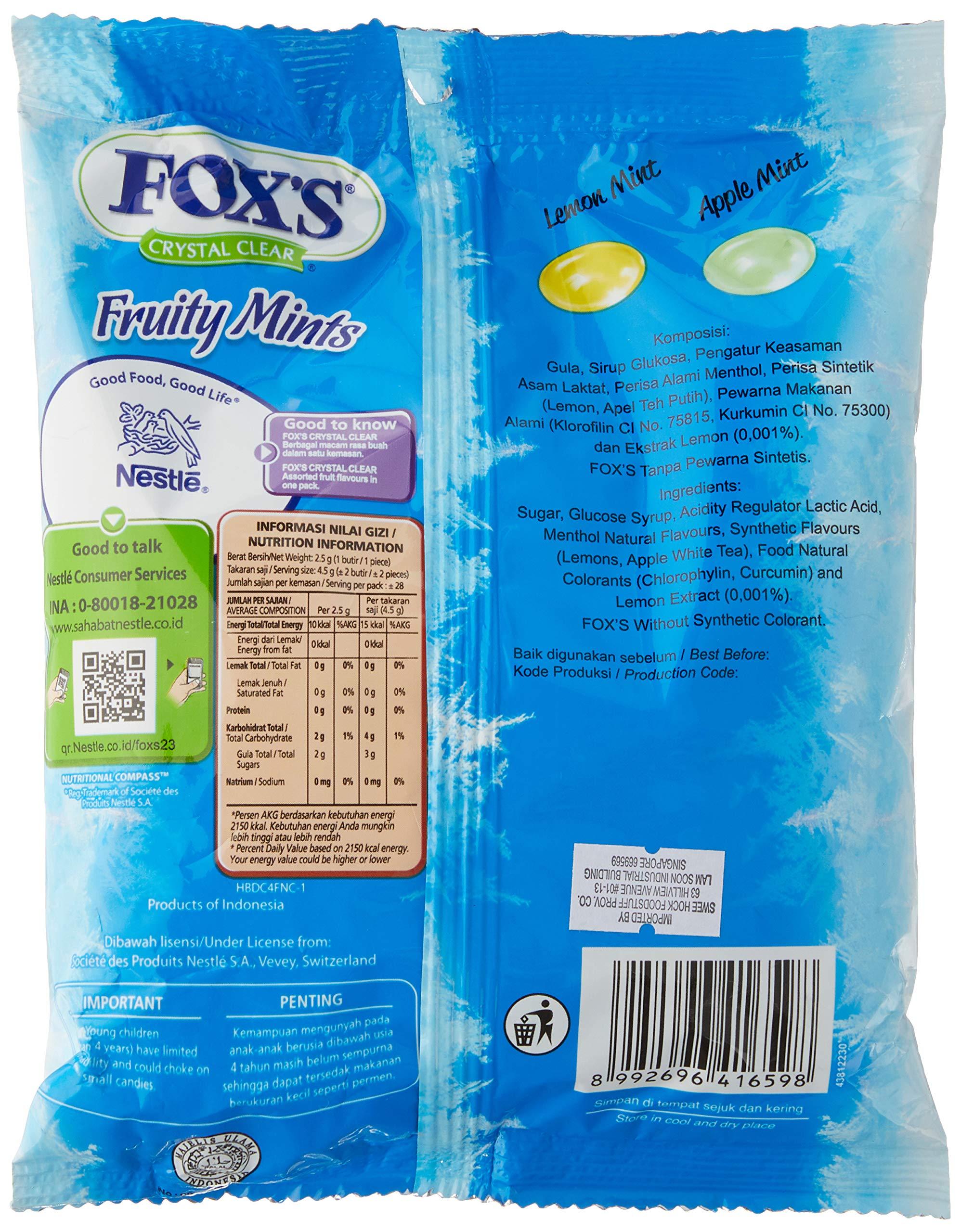 Fox's Fox's Crystal Clear Fruity Mints, 125 g
