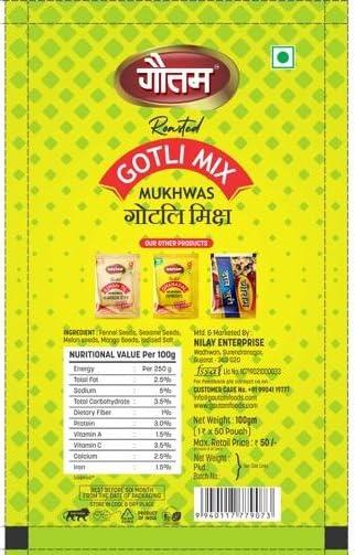 Gautam Gotli Mukhvas | Gautam Gotli Mukhwas | Mouth Freshner | (Pack of 50 x 9)