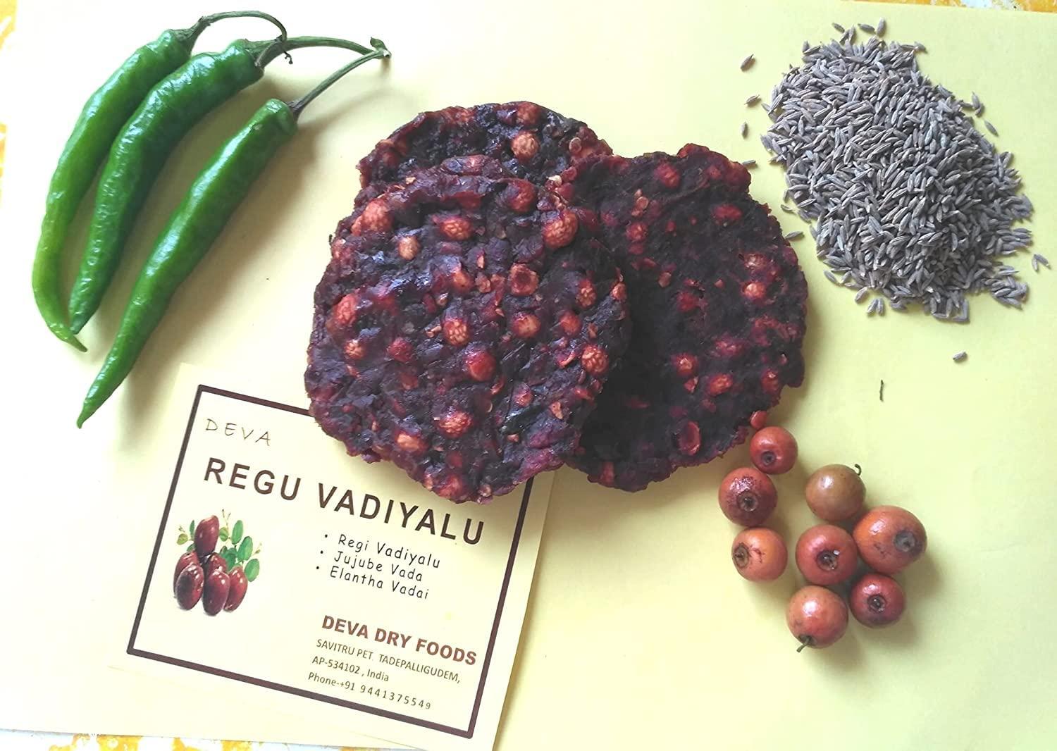 SREE DEVAA Sree Devaa Regi Vadiyalu-Regi Vada-Elantha Vadai- Elantha Jujube Vadai (500 grams)