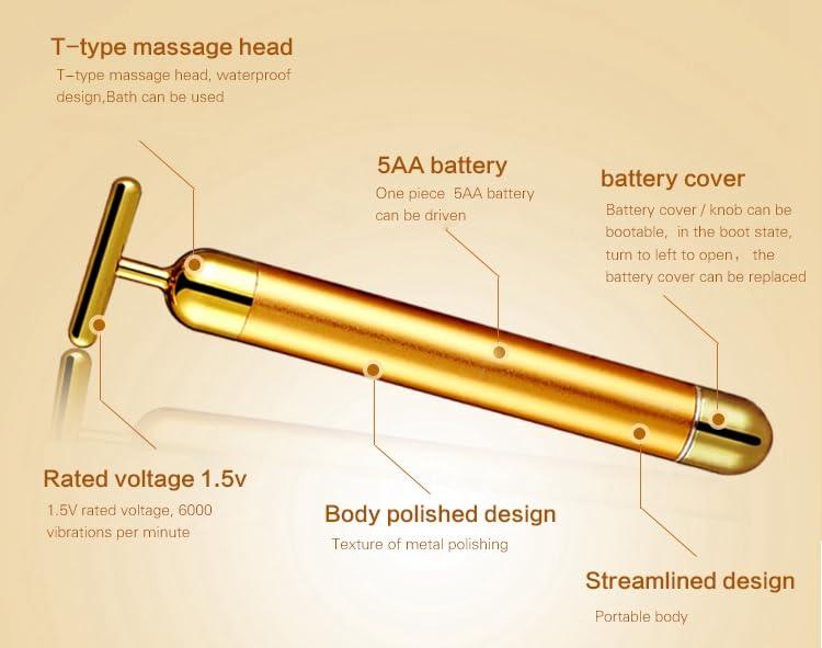 LITTLE CURIOUS LITTLE CURIOUS facial massager electric | face massager machine | facial roller for face massager | 24K Gold face massager machine for facial | electric face massager for facial (Silver)