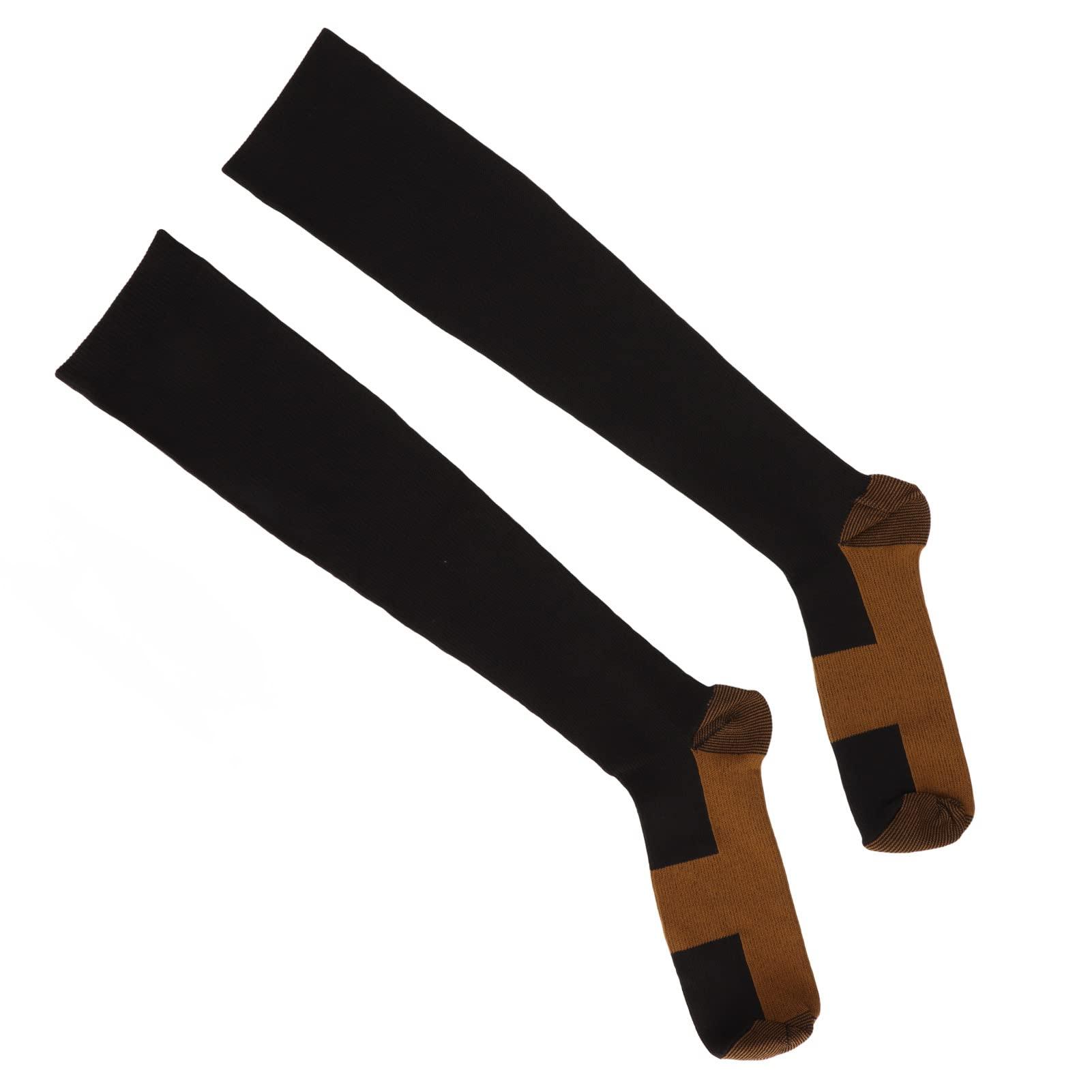 Lusb Compression Socks, Copper Fiber Stress Relief Diabetic Socks For Diabetic Pain (XXL)