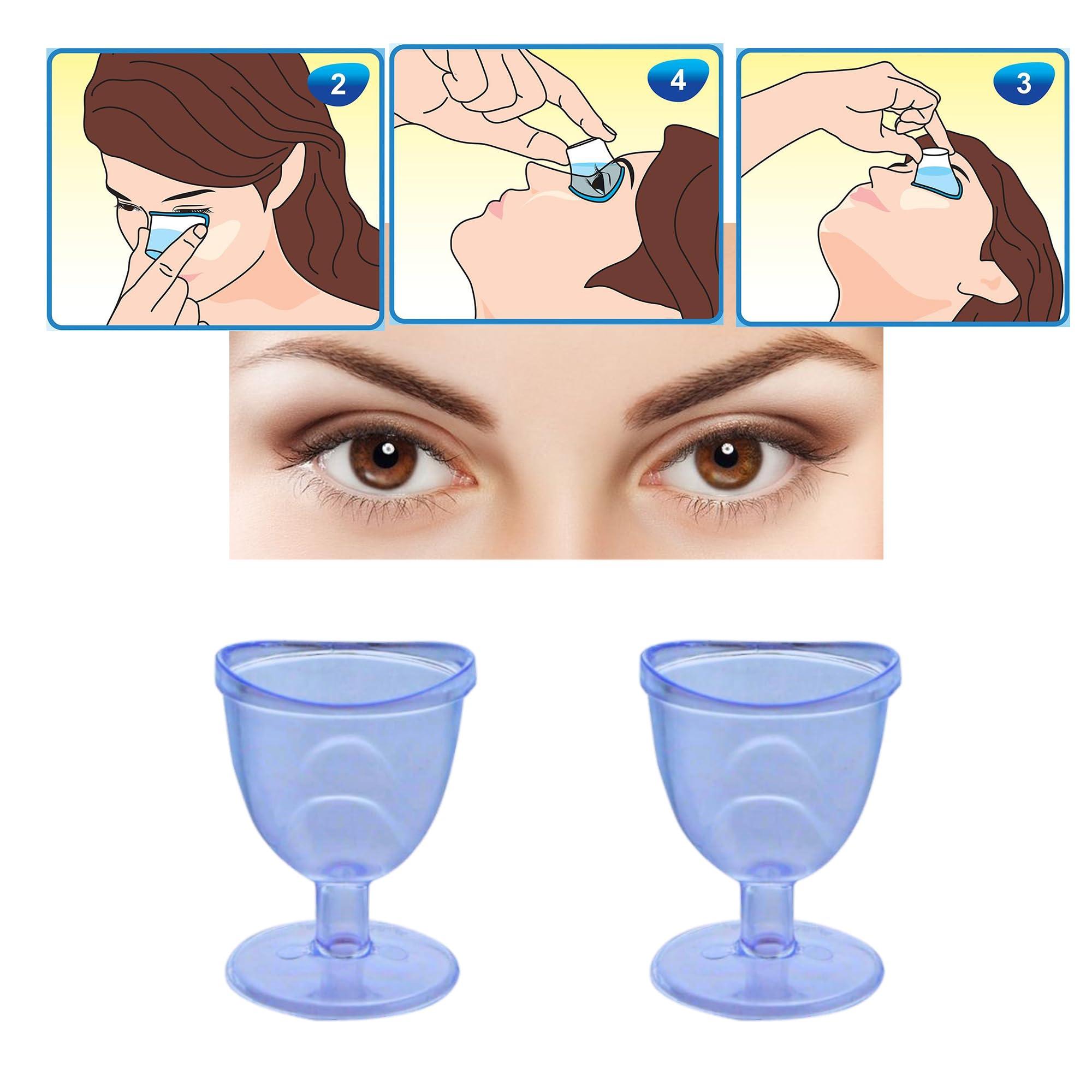 Widely Pure Widely Pure Eye Wash Cup Non Toxic Transparent (Pack of 4) with user manual