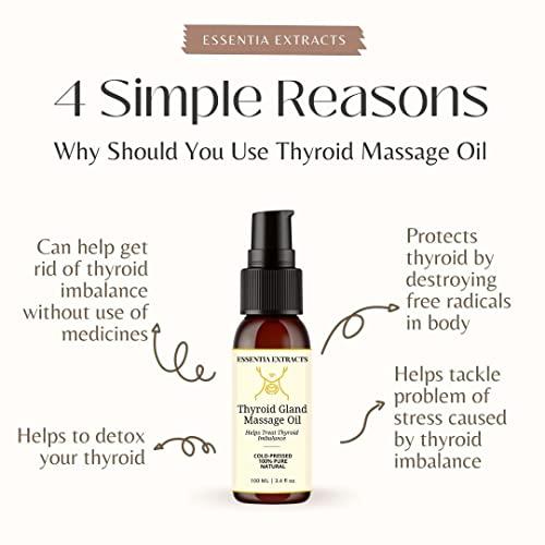 ESSENTIA EXTRACTS ESSENTIA EXTRACTS Thyro Care Kit | Walnut Oil 25 ml and Thyroid Gland Massage oil 100ml | 100% Pure Cold Pressed (200ml (100ml+100ml))