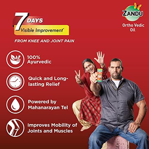 Zandu Zandu Ortho Vedic Oil, 120ml (Pack of 2), Ayurvedic Oil for Relief from Knee and Joint Pain,Muscle Pain, Osteoarthritis Visible Improvement in 7 days