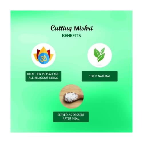 GHOTARAM Ghotaram Sugar Diamond Fresh (Mishri Dana) Sugar Crystals Small | MISHRI Cutting | Misri Dana Parsad | Diamond Rock Sugar Candy | Organic Pure Natural Rich in Nutrients-1960g(pac 2x 980g)