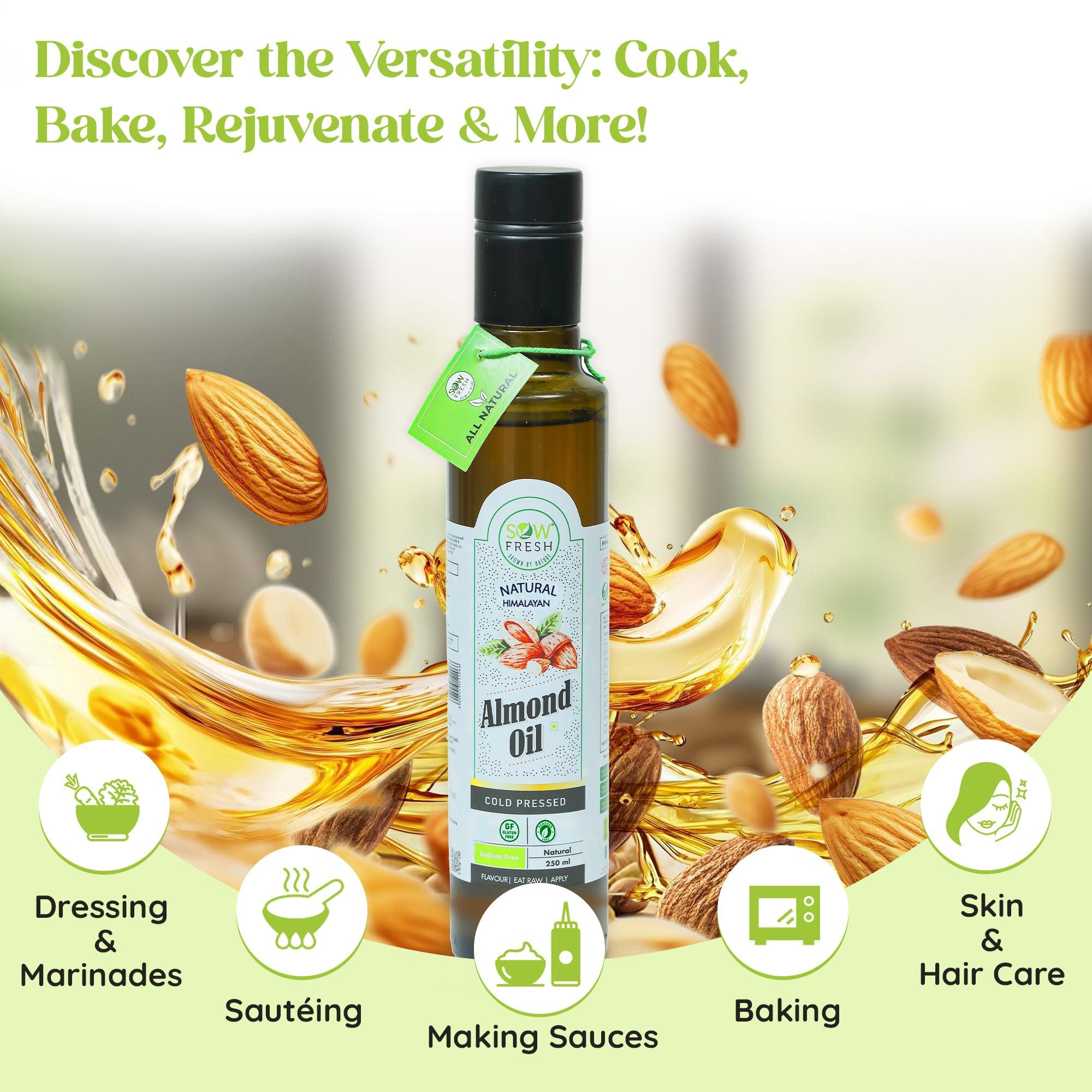 SOW FRESH GROWN BY NATURE Sow Fresh Grown By Nature Organic Cold Pressed Almond Oil, 250 Ml