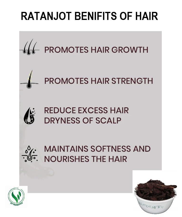3V PRODUCTS 3V PRODUCTS Ratanjot - Pack of 2x50g - Alkanet Root | Vembalam Pattai | Laljadi | Alkanna Tinctoria for Hair, Skin & Cooking (Dried)