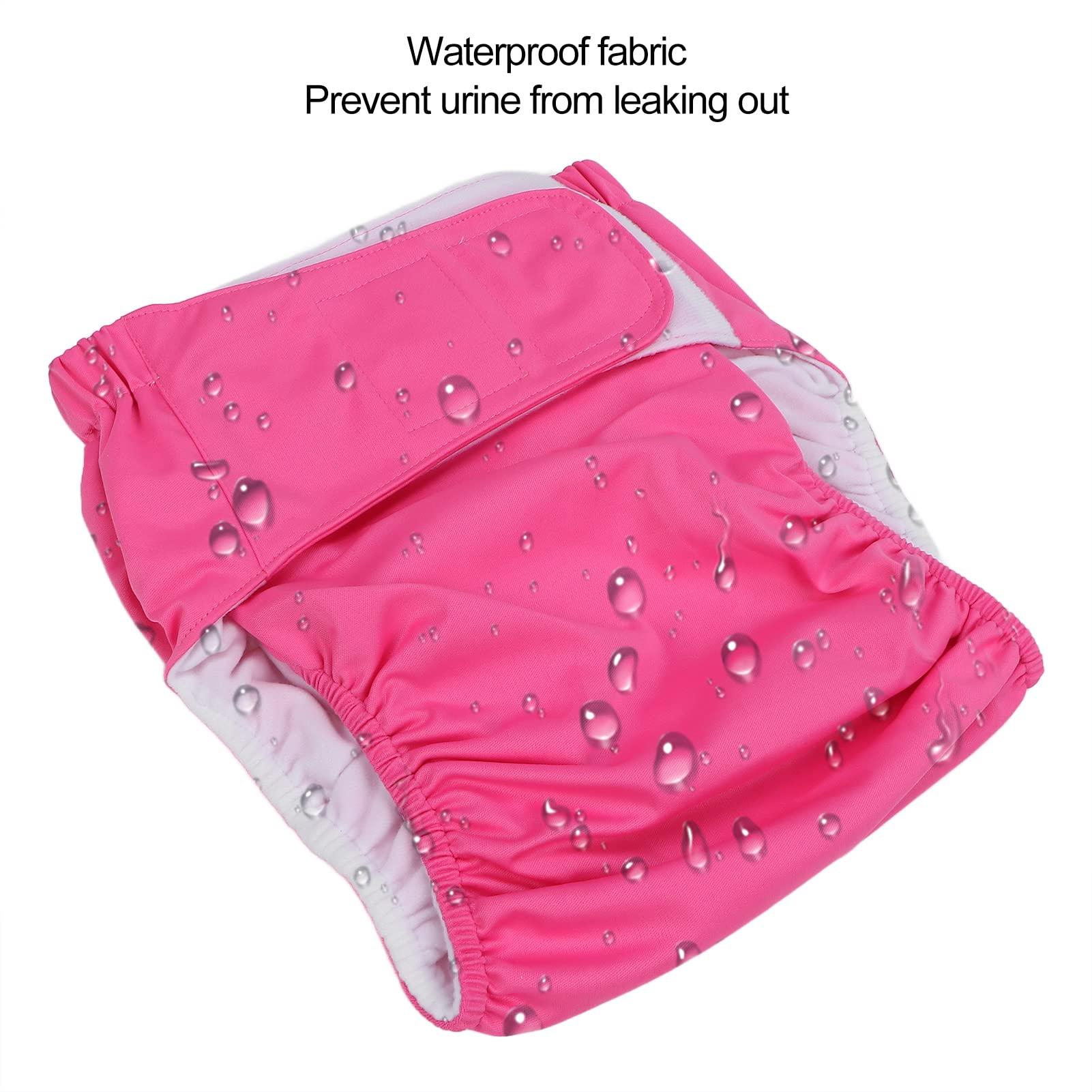 Shanrya Cloth Nappy, Soft Elastic Adult Cloth Diaper for Home Travel for Incontinence for Elderly