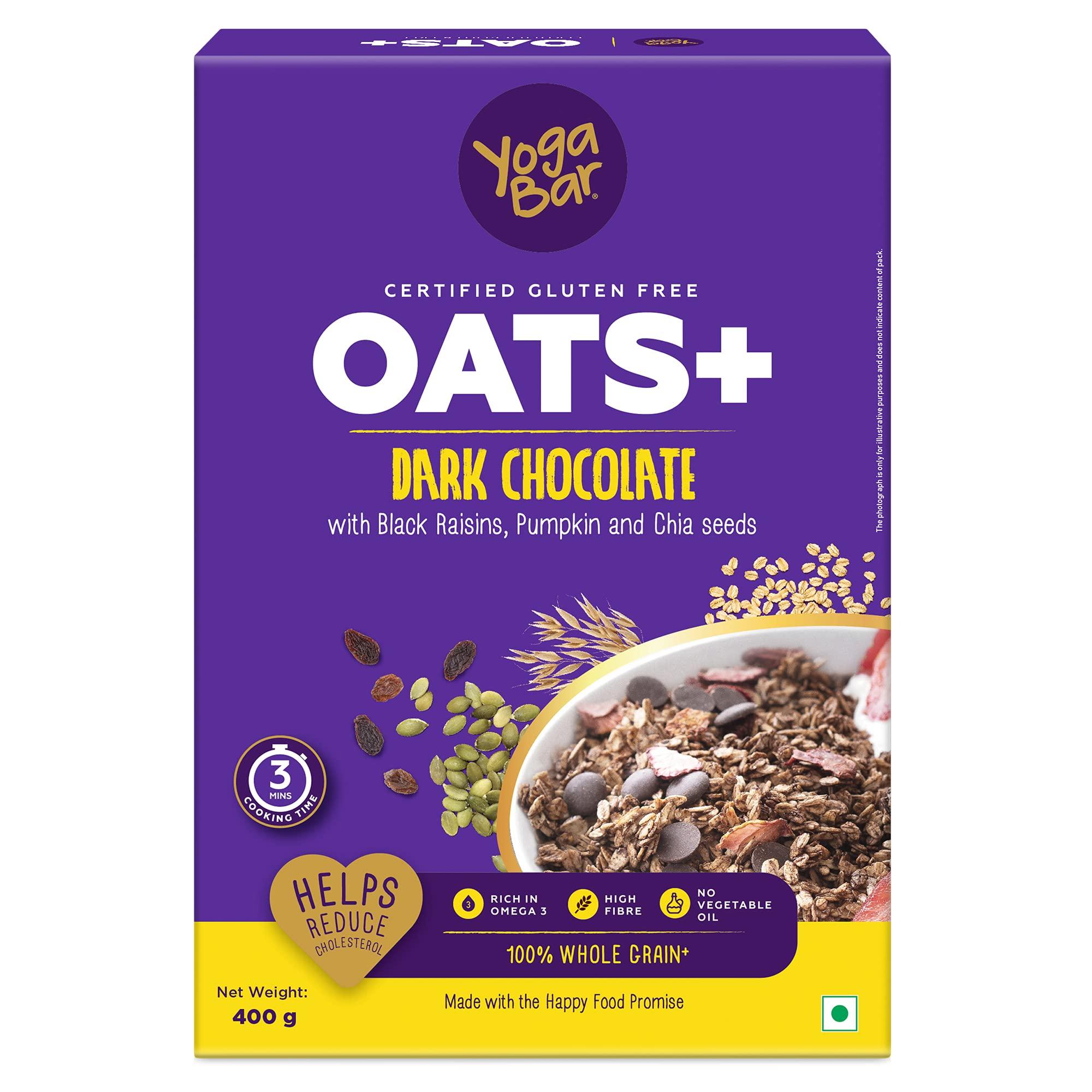 Yogabar Yogabar Multigrain Energy Snack Bars - ( Pack of 10 Bars ) | Dark Chocolate Flavour Premium Super Oats Combo Pack - 780gm