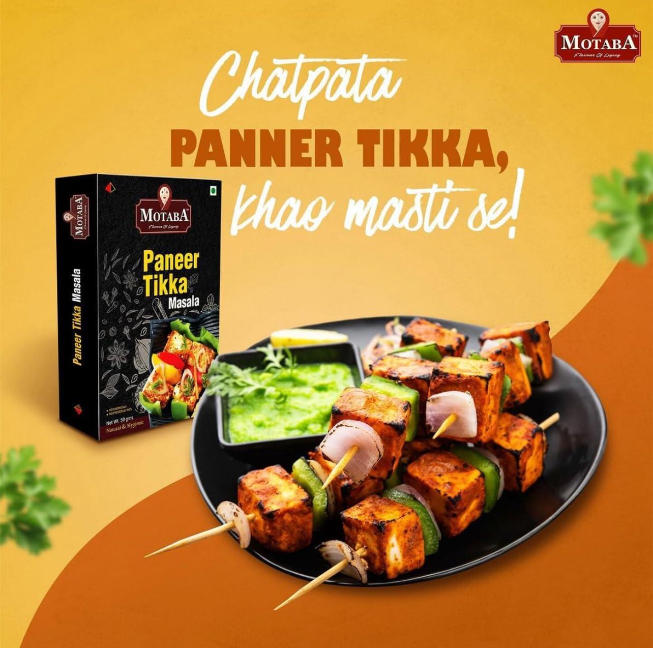 MOTABA Motaba Paneer Tikka Masala- 100Gram | No Artificial Additives and No Pesticides | Spice Mix | Easy to Cook- (100 Grams, Pack of 1)