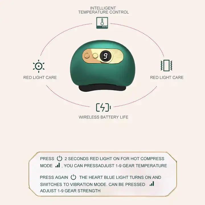 MOHAK MOHAK Electric Gus Sha Massage Scraping Sculpt 9 Gears Temperature Heating Adjustable Portable Electronic Massage