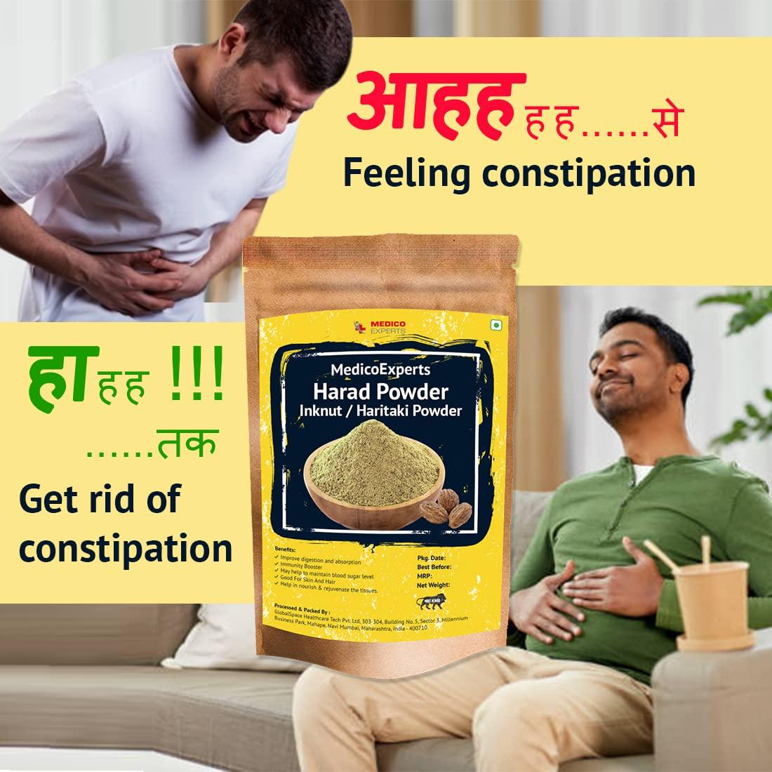 MedicoExperts MedicoExperts Harad Powder - 100gms - Haritaki Powder, Inknut Powder for Dark Circles, Face, Skin & Healthy Digestion - Harde Powder, Kadukkai Powder Organic, Haritaki Churna