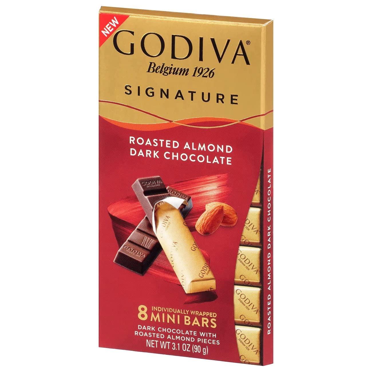 Godiva Godiva Chocolatier Signature Roasted Almond Dark Chocolate Bar, 90g