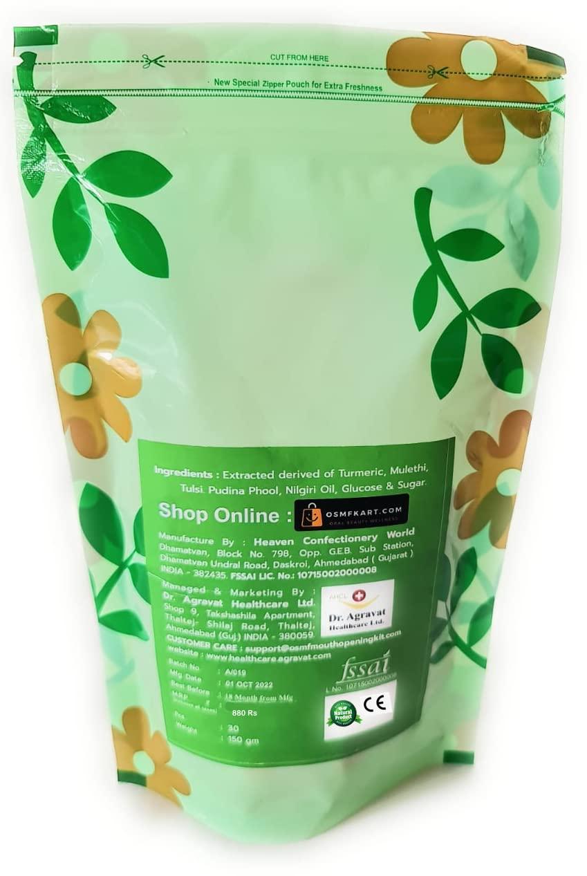 OSMF POPS - HERBAL POPS FOR HEALTHY MOUTH OSMF POPS - HERBAL POPS FOR HEALTHY MOUTH Immunity Booster Herbal Lollipops, Naturally Oral Care Candy Pack Of 1 Lollipop Stick 30 Pieces Each - Orange, 100 Gram