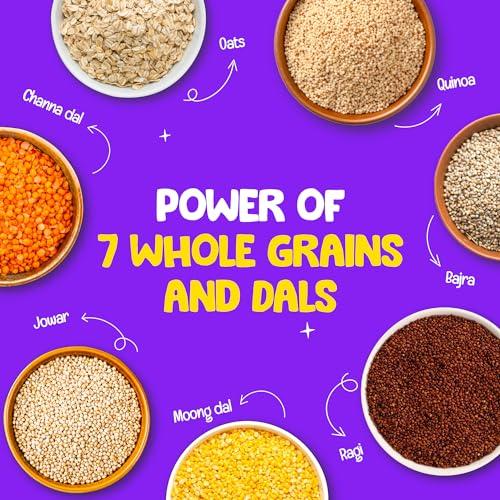 Yogabar Yogabar Multigrain Moon & Star Chocos Cereal Breakfast, Zero Maida, Delicious Chocolate Chocos for Kids & Adults, Protein Food, 0 Added Preservatives, Has Jowar, Bajra, Ragi, Quinoa Oats, P1