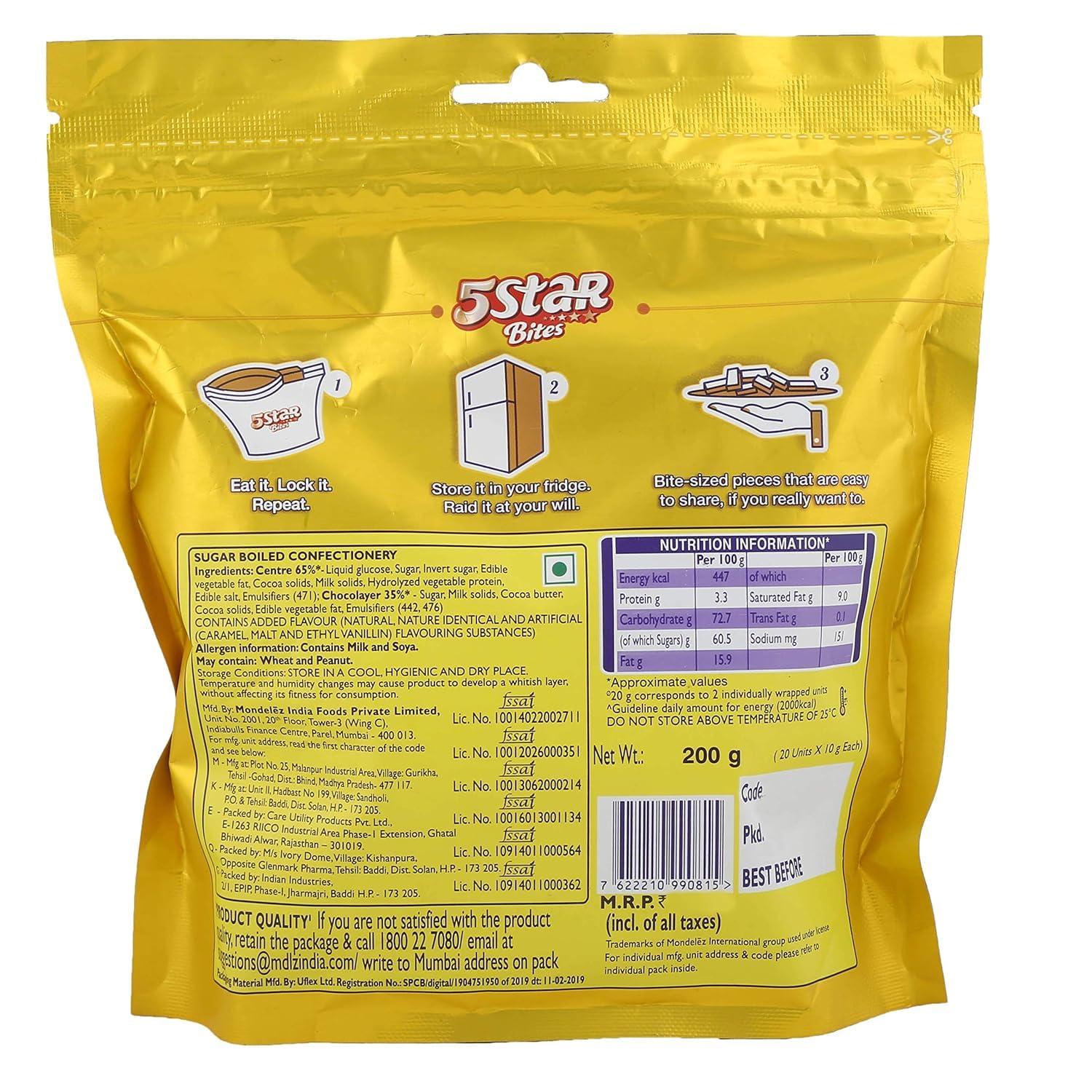 5 Star 5 Star Cadbury Chocolate Home Pack, 200g (20 Units)