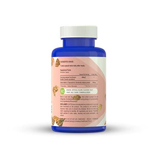 Jiwadaya Jiwadaya Haritaki Capsules (Extract 4:1) - Useful for Hairloss, Dandruff, Diestive System, etc (60 Capsules - 2 bottle)