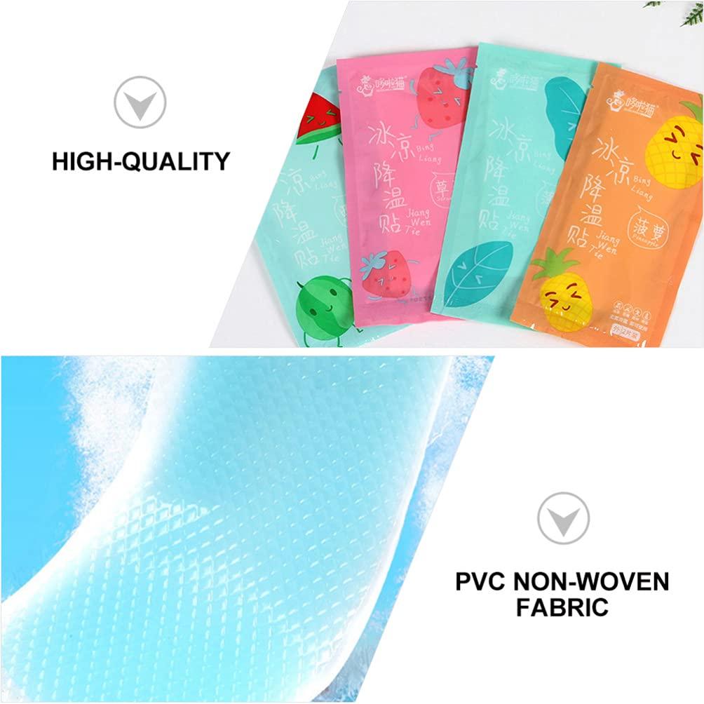 HEALLILY HEALLILY 40Pcs Cooling Forehead Strips Headache Gel Pads Fever Reducer Pad Cooling Sticker Forehead Cooling Strips