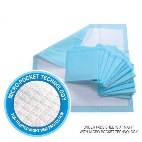 EASYCARE EASYCARE Unisex Skin Friendly Cotton Underpads, Made In India, 60 X 90 Cm, Pack Of 4 (40 Units)