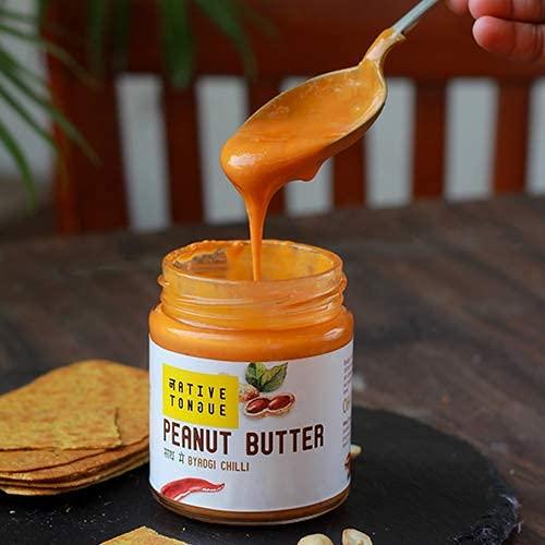 Native Tongue Native Tongu\'s Peanut Butter Combo | Peanut Butter with Byadgi Chilli 200 gm + Kathiawadi Peanut Butter 200 gm