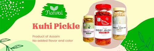 KUHI ENTERPRISE Kuhi's Bamboo Shoot (Raw) Pickle No Preservatives Spicy Pickle Homemade Tasty & Pure Natural Healthy Ingredients ( Pack of 2 x 250gms)