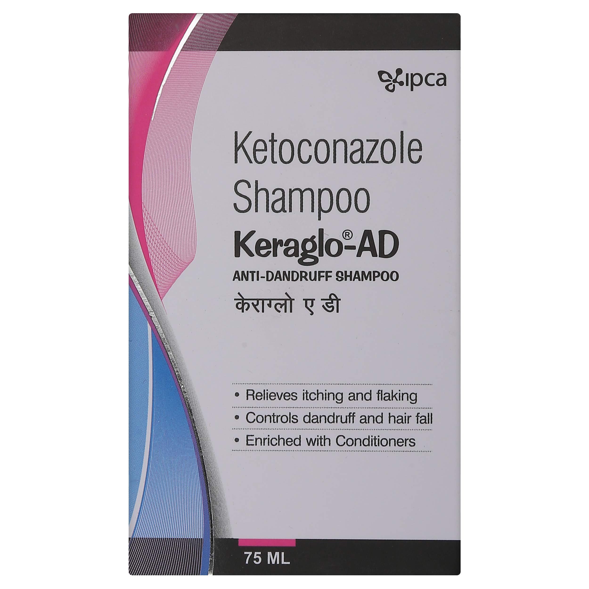 Keraglo-Ad Keraglo-AD - Bottle of 75 ml Anti-Dandruff Shampoo with 2% Ketoconazole