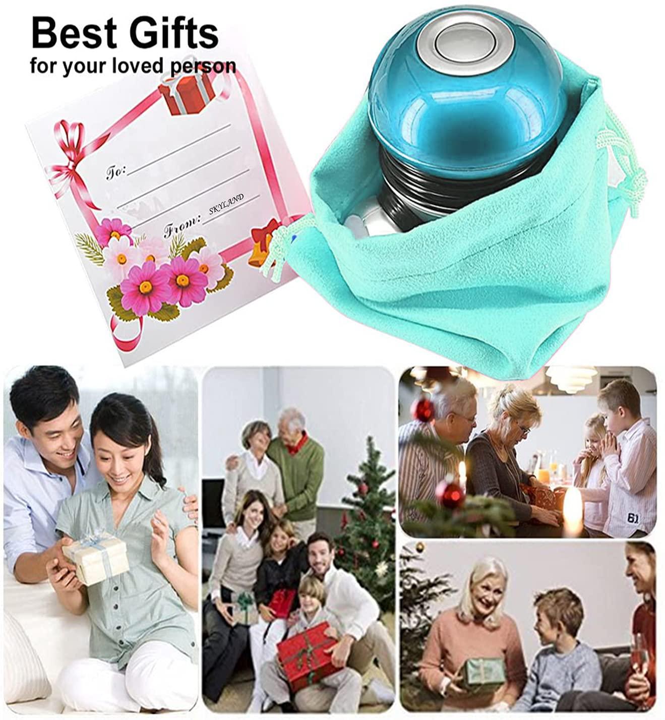 SKY LAND SKY LAND Portable Handheld Mini Massager with Colorful Perfect Light for ALL Over the Body EM9169B, Blue