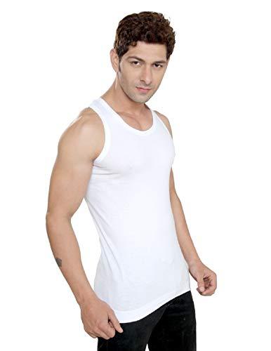ARIEL ARIEL Hockman Men's 100% Cotton Innerwear Vest 80cm (Modern Classic) White Sleeveless Combo Pack of 3