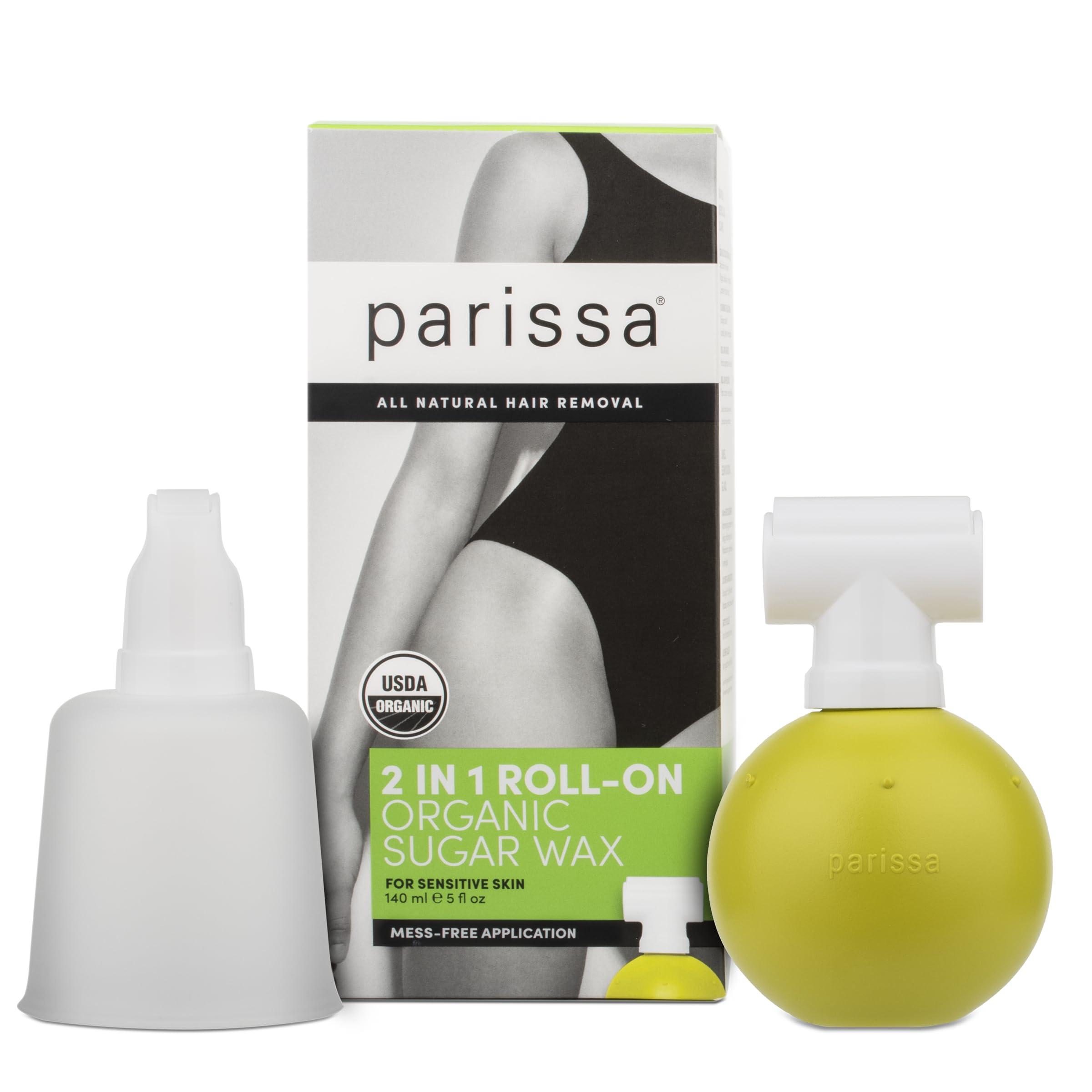 Parissa Parissa Premium Organic Roll-On Sugar Wax Kit for At-Home Waxing, 100% Natural, Sensitive Skin, Gentle & Washable Formula | Made In CANADA