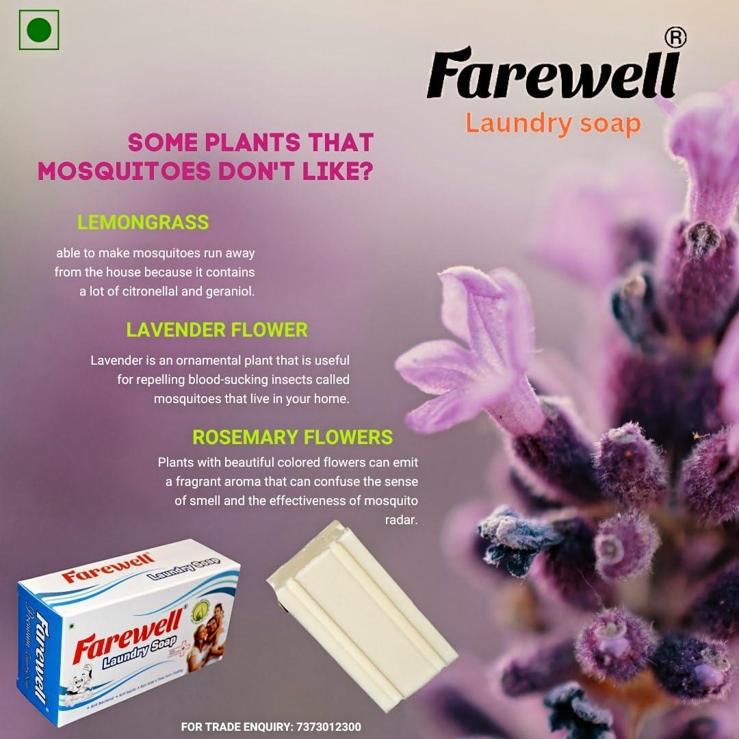 Farewell Farewell Laundry Washing Soap (Combo Of 5-Detergent Bars) Organic and chemical free/baby safe/for sensitive skin/laundry soap bar
