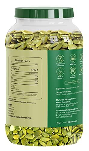 LIVYOR LIVYOR Roasted Pumpkin Seeds, Lightly Salted, Full of Protein and Fiber Rich Superfood, High in Magnesium, 1kg