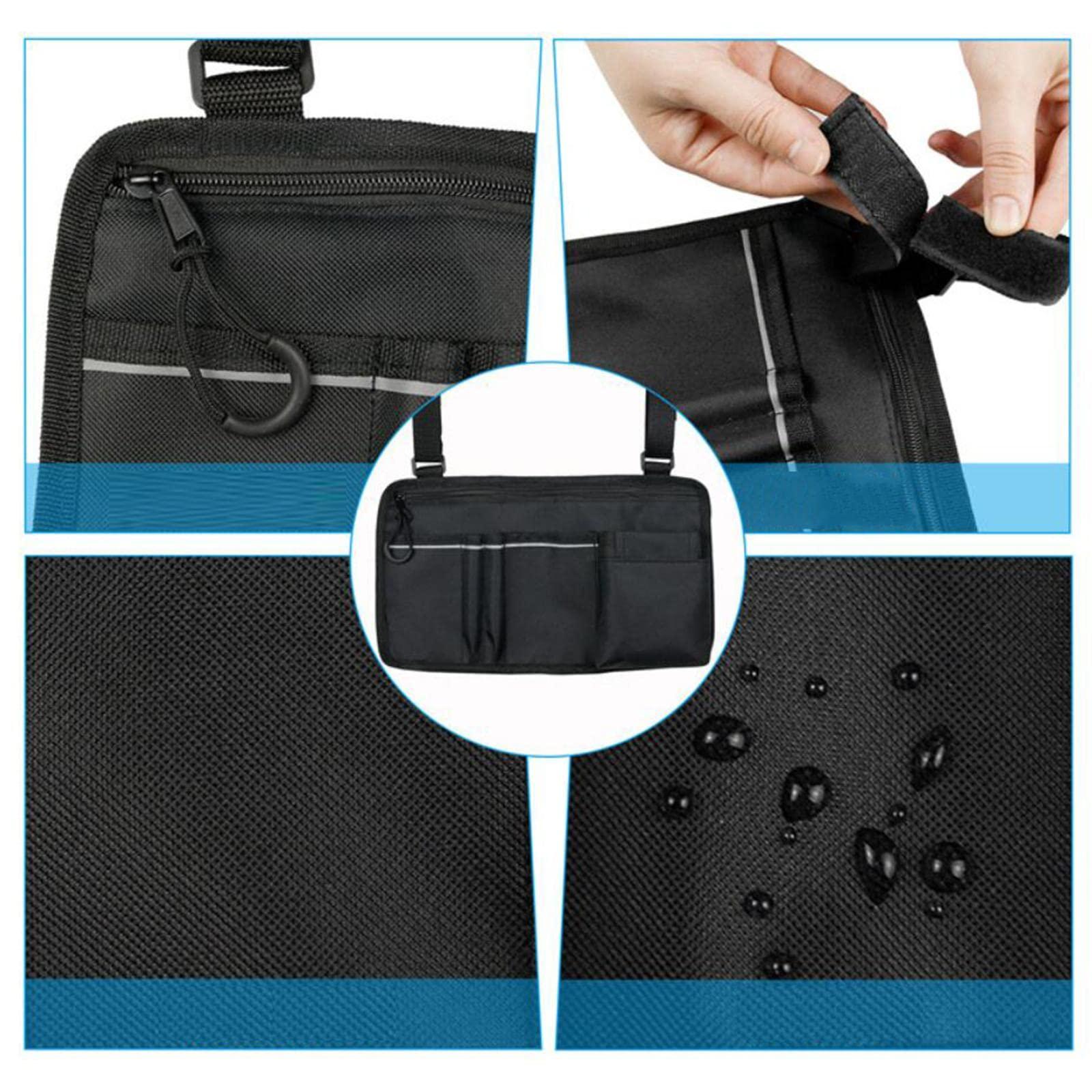 JAZZY PEARLS JAZZY PEARLS Outdoor Wheelchair Side Pouch Storage Bag Armrest Pocket Organizer Holder